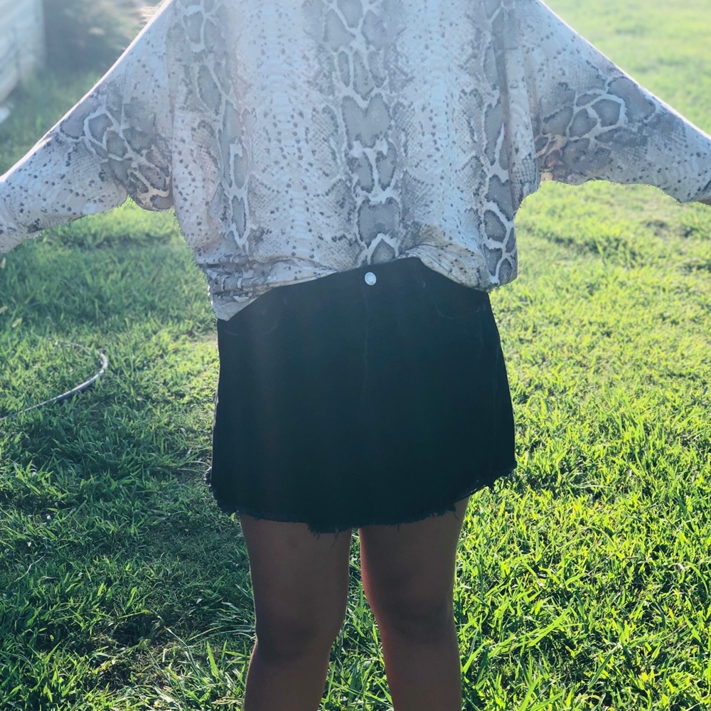 Snake skin top